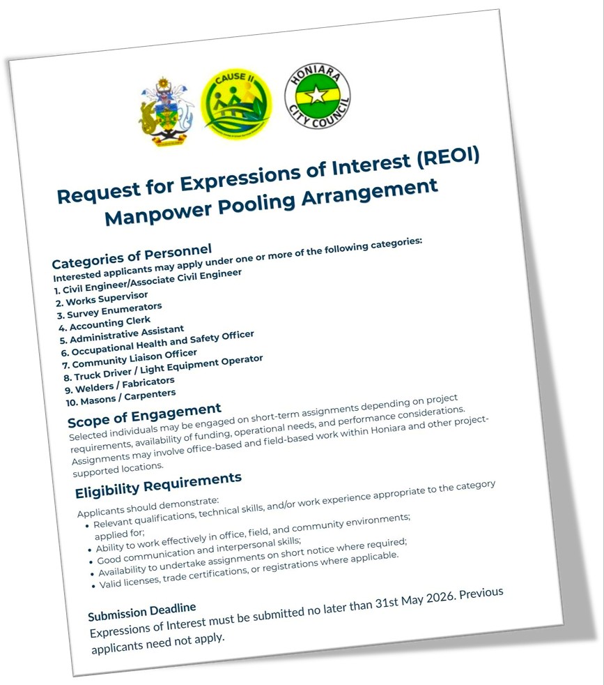 CAUSE II Project Invites Expressions of Interest for Employment Opportunities
