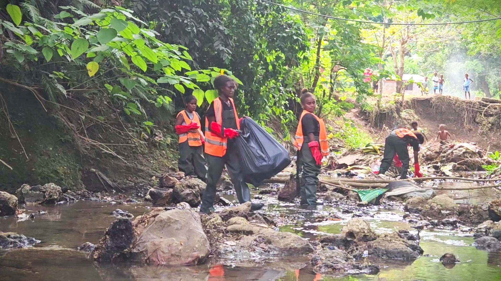 Women Lead Mata Valley Stream Clean-up